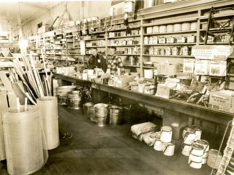 Potter's Old Store Interior with Workers